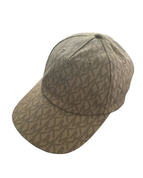 Michael Kors MK Signature Hat Logo Print Stretch Cotton 